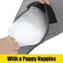 HEYWEAN Full Body Dog Diaper with a Puppy Nappies Physiological Dog Surgery Recovery Suit for Male Female Dogs (Grey)