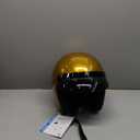 VCAN V85C 3/4 Open Face Motorcycle Helmet DOT Approved (Large, Gold Metallic)