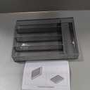 JANE EYRE Drawer Organizer, Cutlery Tray Silverware Flatware Storage Divider for Kitchen, Mesh Wire with Non-slip Foam Feet, 5 Component, Silver