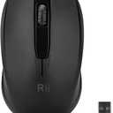 Rii Wireless Mouse, 2.4G Portable Computer Mice for PC, Laptop, Windows,Office Included Wireless USB dongle (Black)