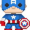 Funko Pop! Marvel: 8-Bit - Captain America - Marvel Comics - Collectible Vinyl Figure - Gift Idea - Official Products - Toys for Kids and Adults - Comic Books Fans