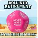 Jumbo Decision Dice — Funny Retirement Gift for Men & Women, Giant Foam Party Dice, Gag Gift for Coworker, Teacher, Nurse, Boss, Retiree (Pink)
