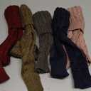 Satinior 6 Pairs Leg Warmers for Women Warm Winter Christmas Boho Long Boot Socks Knitted Sleeve Cable Socks for Y2k Party (Tasteful Color)