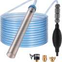 Fish Tank Vacuum Gravel Cleaner Gravel Vacuum for AquariumSiphon Aquarium Water Changer for Fish Tank with Four Faucet Adapter and Long Hose(30 Feet)