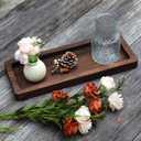 Hatway Wooden Decorative Tray Candle Holder Long Wood Tray Home Decor,Centerpieces Plates for Table centerpieces for CoffeeTable,Christmas Decor