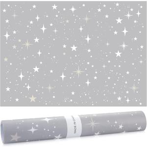 Geosar 10 Sheets Drawer Liners for Dresser Scented Drawer Liners Non Adhesive Scented Fragrant for Home Shelf Closet (Star, Baby Talcum Powder Scent)