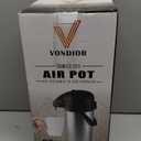 85 oz (2.5L) Airpot Coffee Carafe with Pump, Insulated Stainless Steel Coffee Dispenser, Coffee Carafes for Keeping Hot/Cold, Hot Beverage Dispenser for Party (84.5 Ounces, 1 Pack)