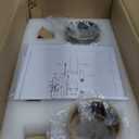 23" Antique Brass Wall Sconce with Bronze-Colored Marble - Rust-Resistant Vintage Mirror Lighting for Bathroom & Vanity (Wall Mount)