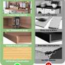 2-Tier Bamboo Laundry Washer and Dryer Countertop Walnut, 54 x 27.55 inches