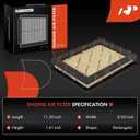 A-Premium Engine Air Filter Compatible with Ford F-150 2004-2008, F-250 F-350 Super Duty 2005-2007, Expedition & Lincoln Navigator 2005-2006, Mark LT 2006-2008, V8 5.4L