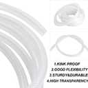 3/4" ID  25 ft High Pressure Braided Clear PVC Tubing,Flexible Resistant Vinyl Hose,Heavy Duty Reinforced Vinyl Hose Tubing,with 2 Clamps