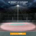 11000W Commercial Solar Street lights Outdoor IP67 Waterproof Ultra-Bright, 2 Pack