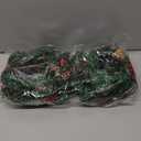 Jexine 8 Pieces Mini Christmas Wreaths for Kitchen Cabinet Small Christmas Candle Rings Wreaths Pillars Candle Rings Table Centerpieces Hanging Garlands for Front Door Window Decor (No Red Ribbon)