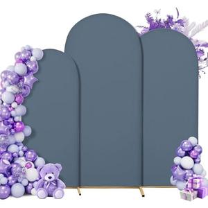 SUKAIKEQA 3-Piece Arch Cover Bundle – 7.2FT, 6.6FT & 6FT Stretch Spandex Backdrop Set – Wedding, Birthday & Photo Booth Arch Covers for Every Event