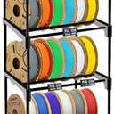 9-Tier Modular 3D Printer Filament Storage Rack, High-Strength Carbon Steel Spool Holder & Organizer, Holds 45-54 Spools(1kg), Space-Saving, Customizable, Tool-free Assembly