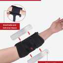 Hurmoya Elbow Brace Comfortable Night Sleep, Cubital Tunnel Syndrome, Ulnar Nerve Entrapment with Compression Sleeve Immobilizer, 2 Removable Metal Splints Pain Relief for Men and Women, Black (Medium)