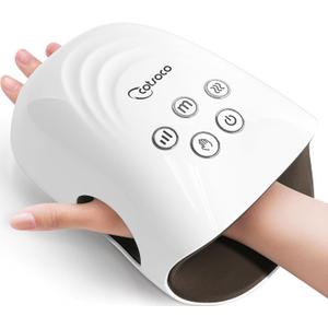 cotsoco Hand Massager - 3Massage Sizes, Cordless Hand Massager with Heat & Compression for Arthritis and Carpal Tunnel, Gift for Men Women Family Friends, Relaxation at Home, Office, Outdoors, White (Normal)