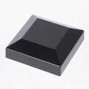 Aluminium Fence Post Caps for True 2.5" x 2.5" Fence Posts, Aluminum, Metal,Wood,Mailbox Posts, Pyramid Post Cap Cover Pressure Fit- Black (1Pack)