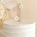 Wooden Daisy One Cake Topper, Smash Cake Topper, Daisy 1st Birthday Party Decorations for Daisy Boho Retro Party Decoration, First Birthday Supplies