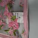 Lilosy Sexy Floral Embroidered Mesh Sheer Underwire Lingerie Set (Pink, S)