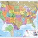 Political Wall Map 2 pack