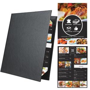 8.5x11 Restaurant Menu Book Cover Holder Water Proof Dinner Menu Cover Holder for Restaurant Hotel Bar Cocktail Menu Folder
