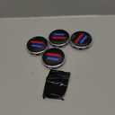 4PCS M 3 Color Wheel Center caps with Same Logo tire Valve caps Cover Original Vehicle Replacement 2.7in/68mm Center Wheel hub Rim Cover