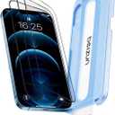 Beizun for iPhone 12 Pro Max Screen Protector 3-Pack: Military 9H Tempered Glass, Easy Installation, Full Coverage, Anti-Scratch & Fingerprint Defense