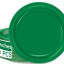 QZYL 50 PCS Disposable Paper Plates, 9 Inches Dinner Paper Plates Set, Green Heavy Duty Tableware, Round Dinnerware for Daily Use Picnic Anniversary Birthday St Patricks Day Party Supplies