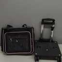 2025 Rolling Teacher Tote Bag with 15.6" Laptop Compartment (Black)