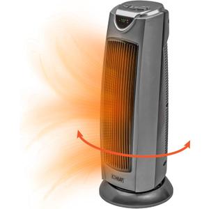Oscillating Ceramic Tower Space Heater with Adjustable Thermostat, Dual Heat & Fan Only Settings, Stay Cool Housing, Safety Tip Over Switch, and Oveheat Protection, MG-KPT-2000