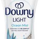 Downy Light Laundry Scent Booster Beads, Ocean Mist Scent, 24 OZ, In-wash fabric beads designed to be gentle with a light boost of scent, No Heavy Perfumes