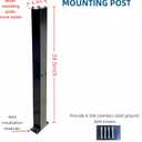 Mailbox,with Mounting Post, 4 Keys,Mailboxes for Outside,Locking Mailbox,Large,Black,Metal Mail Box,Heavy Duty