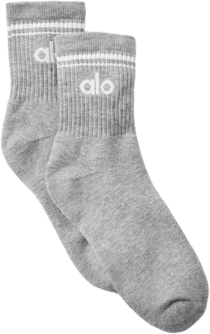 Alo Unisex Half-Crew Throwback Sock - Navy/White (Grey/White)