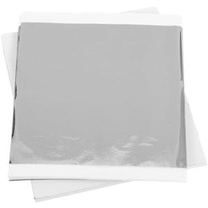 BOHUIZ 200 Pcs Silver Leaf Sheets, 14cm Silver Leaf Foil, Gold Leaf Foil for Nail, Art Crafts, Painting, Home Walls, Interior Multi Artistic Decoration, Imitation Silver Foil Sheets
