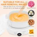 Digital Hair Removal Wax Warmer, Adjustable Temperature Waxing Machine for Women Hair Removal, Face, Bikini, Legs and Body, with Silicone Wax Pot Liner (White)