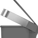 simplehuman 45 Liter / 12 Gallon Rectangular Kitchen Step Trash Can with Soft-Close Lid, Grey Plastic