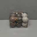 Yunlly 12 Pcs Neutral Textured Christmas Ball Ornaments 2025 2.4 Inch Rustic Brown White Xmas Ornament Vintage Copper Ivory Tree Decoration Antique Farmhouse Modern Christmas Decor for Tree Home Decor