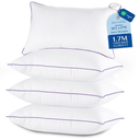 JOLLYVOGUE Pillows Standard Size Set of 4, Washable Supportive Full Size Bed Pillows with Super Soft Down Alternative Fill, Luxury Fluffy Hotel Quality for Side, Back and Stomach Sleepers