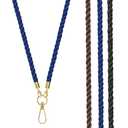 AUWESLS 3Pcs Soft Cotton Badge Lanyards for Women Teacher Lanyards for ID Badges for Women Cute Elastic Glasses Key Lanyard for Women Men Lanyard for Keys Include 6x Eyeglass Cords Pack of 3