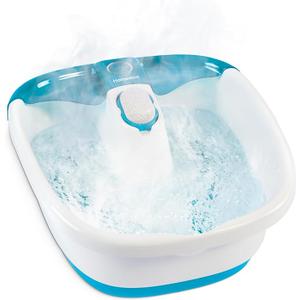 Homedics Bubble Mate Foot Spa, Toe Touch Controlled Foot Bath with Invigorating Bubbles and Splash Proof, Raised Massage Nodes and Removable Pumice Stone