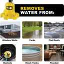 WAYNE - WaterBUG 1/6 HP 1350 GPH Submersible Pump with Multi-Flo Technology - Water Removal and Transfer Pump, Yellow