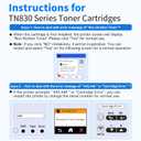 myCartridge TN830XL TN830 TN830 XL 2 Pack Black Toner Replacement for Brother tn830/xl/v TN-830 TN-830XL Toner Use for HL-L2460DW MFC-L2820DW HL-L2405W HL-L2480DW Printer