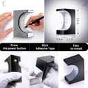 ROSHWEY Outdoor 10 Pack Solar LED Step Lights - IP65 Waterproof, Warm Light for Deck, Patio, Porch, Front Door, Sidewalk