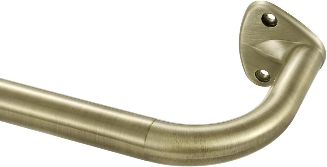 Antique Bronze Wrap Around Curtain Rods, 28-120" - Splicing Room Darkening Curtains , 1" Diameter - Adjustable Blackout Rod