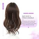 Fine Plus 18 Inch Hair Topper for Women with Thinning Hair, Synthetic Clip-in Hair Topper with Natural Body Wavy Texture Covers Gray Roots and Adds Volume Perfect for Daily Wear Parties and Vacation
