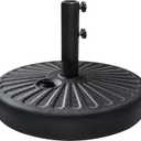 EliteShade USA 20" 82LBS Capacity Heavy Duty Patio Umbrella Stand, Water or Sand Filled Base, Rust-Free Outdoor Holder with 2 Adjustable Knobs for Backyard, Deck, Lawn, Poolside Fits 1.5"-1.9" Poles