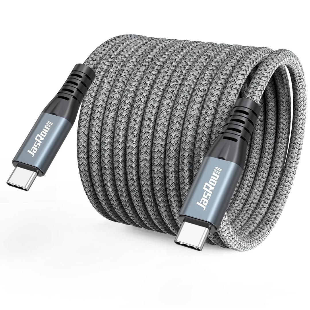 USB C Cable 15ft with USB3.2 Gen 2 Standard, 20Gbps High Speed Data Transfer & 140W Charging & 4K@60Hz Video USB-C to Type C Cord for Monitor Game Controller Hub Dock Laptop Phone Camera etc.