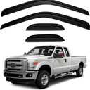 Window Rain Guards Visors for 1999-2016 Ford F250 F350 F450 Super Duty Extended Cab, Window Vent Wind Shades Deflectors for 99-16 F-250 F-350 F-450 SuperCab