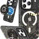 Case for iPhone 17 Pro Case Compatible with Magsafe Ring Holder Stand - for Women Sun Moon Design TPU Phone Cover for Girls Girly Funny Fashion